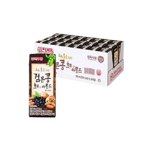 삼육두유 검은콩 호두와 아몬드, 190ml, 48개