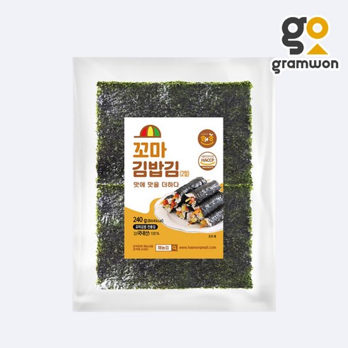 꼬마 김밥김 2절 240G(200매) 해농, 1개