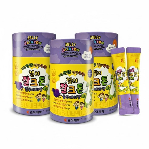 조아제약 잘크톤 블루베리맛 젤리스틱 어린이성장 영양제 비타민D 아연