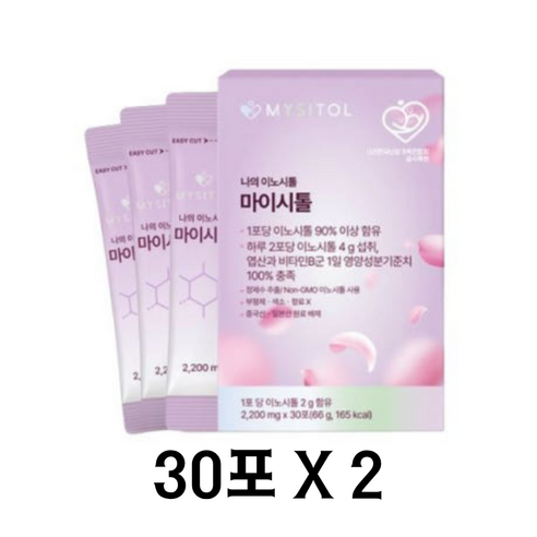 나의 이노시톨 마이시톨 30포 66g, 2박스 (30일분)