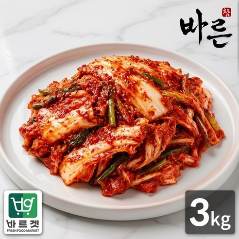 참바른김치 프리미엄 국내산 알배기 겉절이 김치 3kg 바르겟