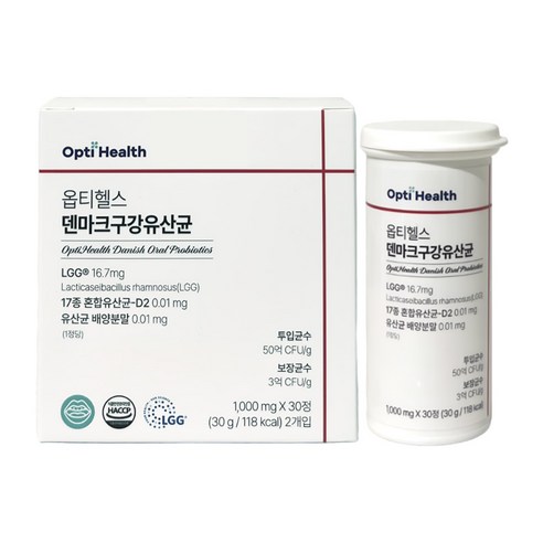 옵티헬스 덴마크 구강 유산균, 1개, 60정
