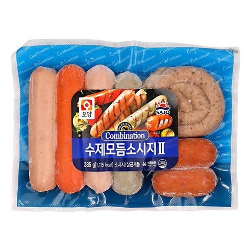 [얌얌마켓] 사조오양 모듬소세지 385g (아이스박스 포함), 385g, 1개