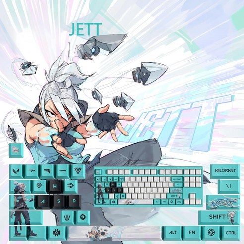 SimHm 발로란트 키캡 스킬 세트 기계식 키보드 PBT 포인트 커스텀게이밍 굿즈 valorant keycaps Esc