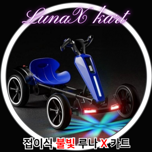 루나X 고카트 접이식 고급형 전동 카트 듀얼모드 리모컨 12V 전동카 LED 조명 성인 탑승 가능, 1개