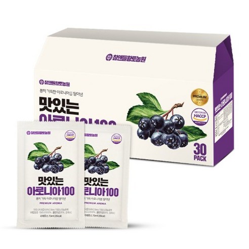 참앤들황토농원 자연을 담은 맛있는 아로니아즙100, 70ml, 120팩