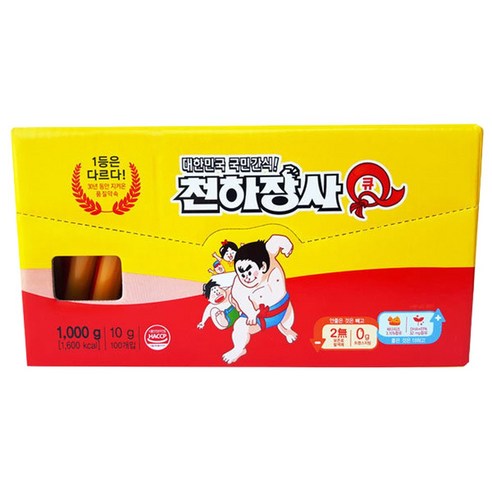 진주 천하장사Q 1000g(10gx100개입)/간식 소시지