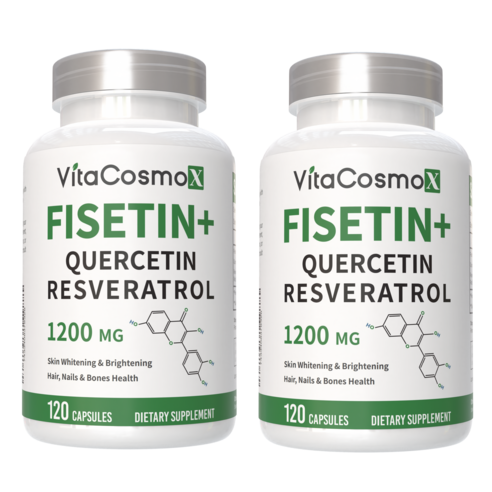 비타코스모 VitaCosmoX 고함량 피세틴 레스베라트롤 퀘르세틴 1200mg 야채캡슐
