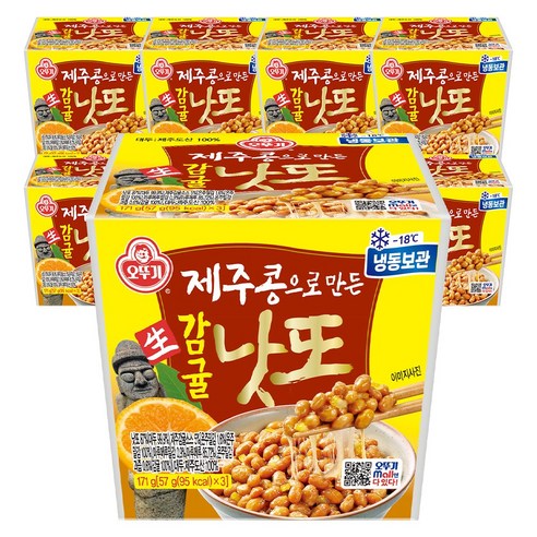 제주콩으로 만든 생감귤낫또 171gx8개, 8개