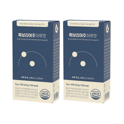엘비 흑보리 여주 하루핏 14포 2박스, 42g, 2박스