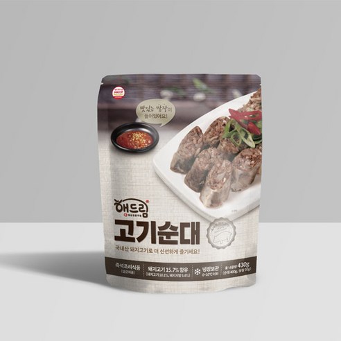 해드림 고기와부추로 속을 꽉채운 고기 순대 430g