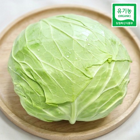 국내산 울팜 프리미엄 유기농 양배추, 2개, 1kg