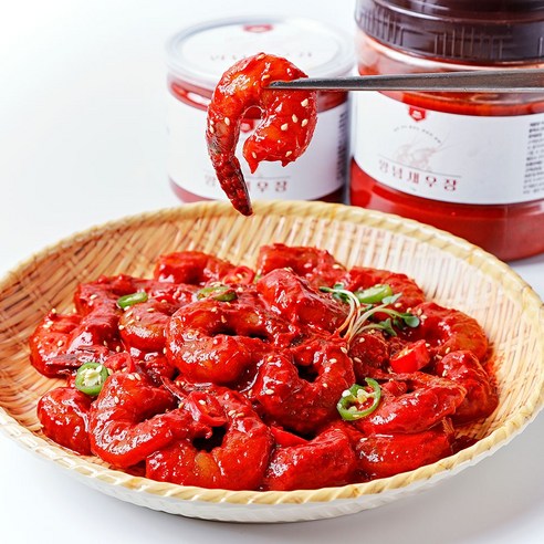 백년본가 간편 순살 깐 수제 비법 양념 새우장, 2개, 1kg