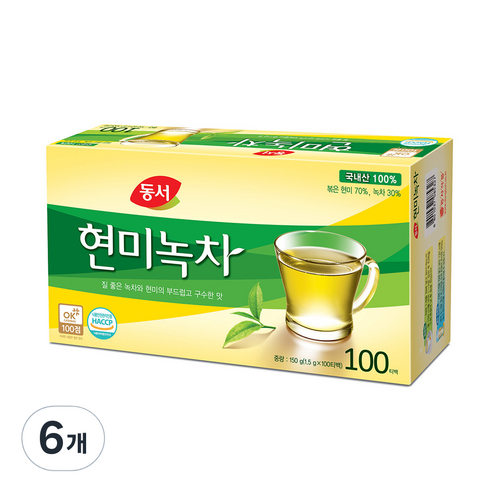 동서 현미녹차 티백