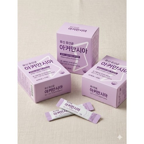 큐시락토 뮤신 피부유산균 아커만시아 - 뮤신의 힘을 장에서 피부로  - 저분자 콜라겐 오메가3 건조효모 글루코사민 첨가