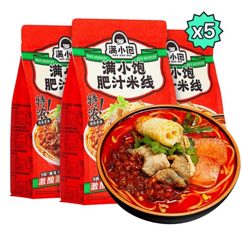 빅판다 중국식품 기름진 쌀국수 꿔쵸미쌘 즉식 마라 쌀국수 310g