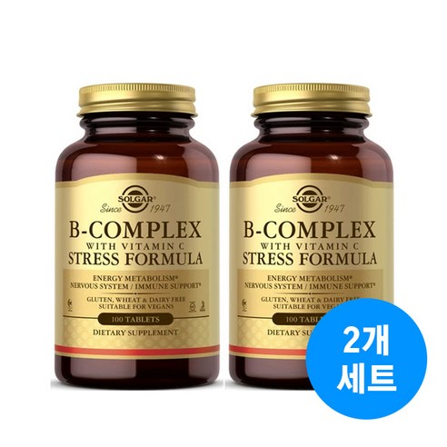 솔가 B-컴플렉스 비타민 C 포함 포뮬러 타블렛  비건