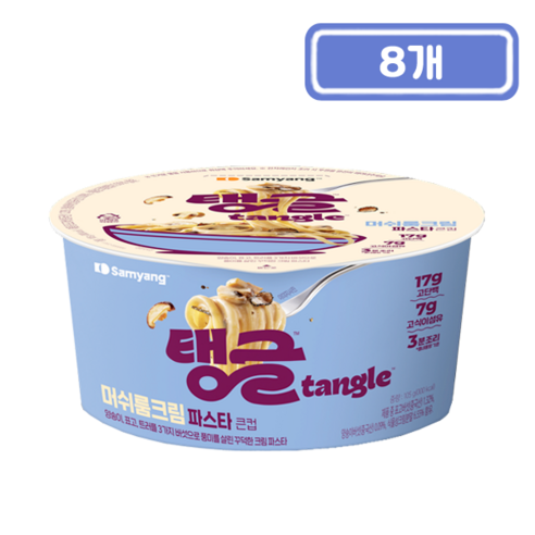 삼양 탱글 머쉬룸크림파스타 큰컵, 8개, 105g