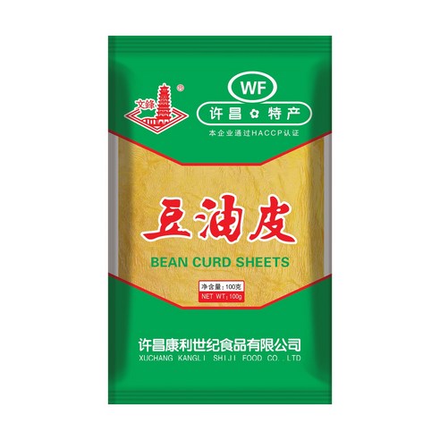 [천천중국식품] 중국전통식 냉장 두유피 100G 문봉 마라탕 마라샹궈 훠궈용두유피