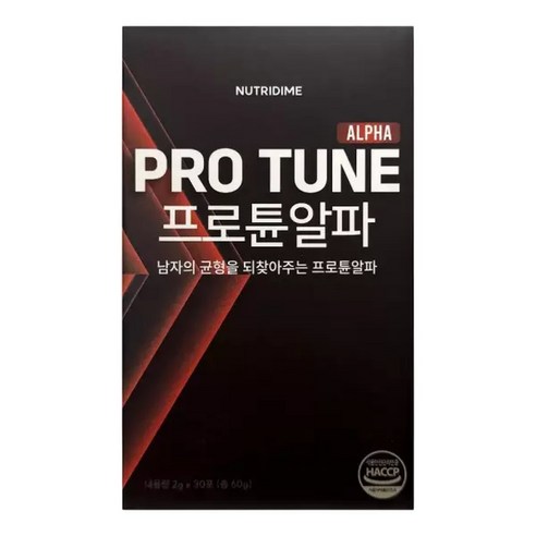 뉴트리다임 프로튠알파 2g X 30포 1박스 남성 전립선 영양제 활력 균형 포올드맨