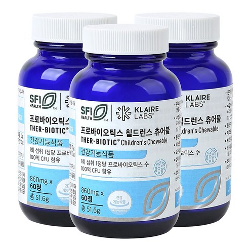 클레어랩스 닥터피엔티 프로바이오틱스 칠드런스 츄어블 860mg X 60정 (3개) 무료배송