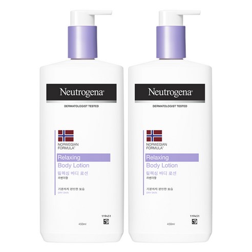 뉴트로지나 릴랙싱 바디 로션 라벤더향, 450ml, 2개