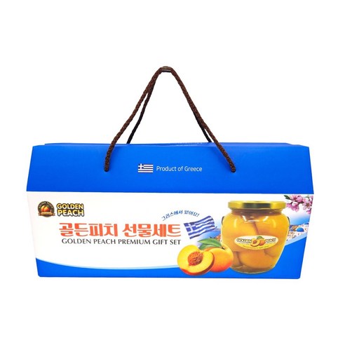 햇살듬뿍 골든피치 복숭아 병 통 조림 황도 하프컷 지중해 550g 3병입 선물세트
