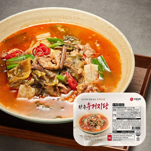 [국제식품] 초원농원 맛 그대로 진한육수 얼큰 한우 우거지탕 1kg, 1개, 1kg