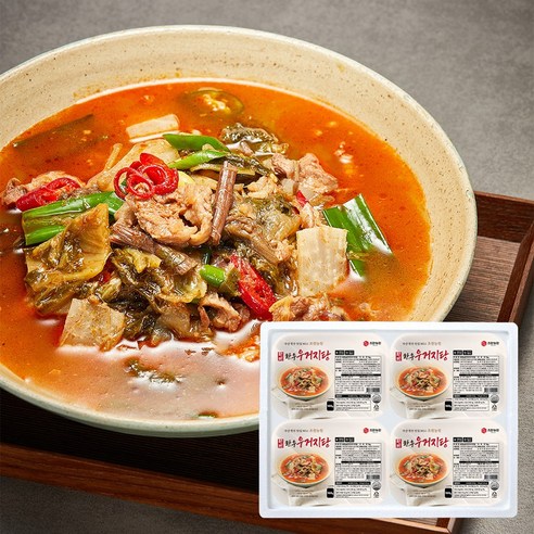 [국제식품] 초원농원 맛 그대로 진한육수 얼큰 한우 우거지탕 500g(4팩)