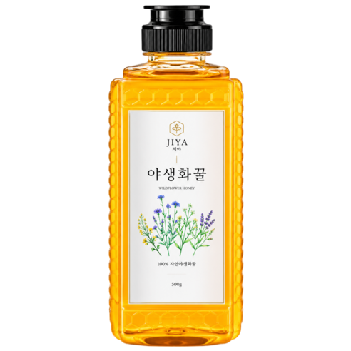 지야 100% 자연 천연 야생화꿀, 1개, 500g