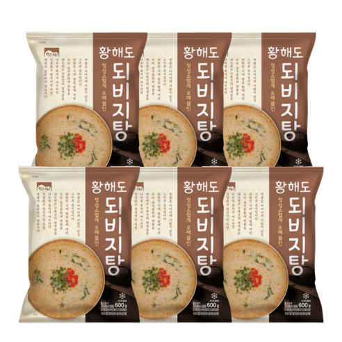 고향식품 옛맛 황해도 되비지탕 600g 5+1 묶음