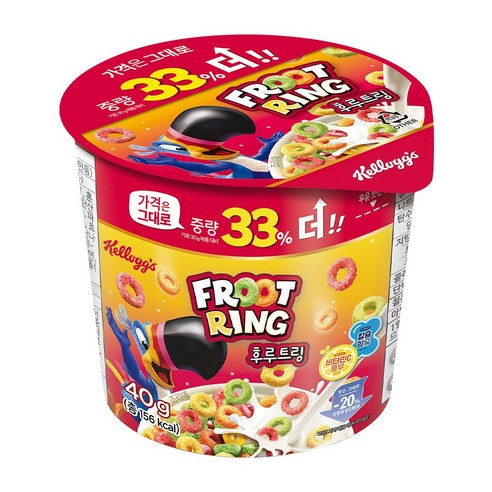 켈로그 후루트링 컵 시리얼, 30g, 10개