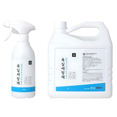 욕실청소를향기롭게 공간케어 강력 욕실청소세제 500ml+4L, 4L