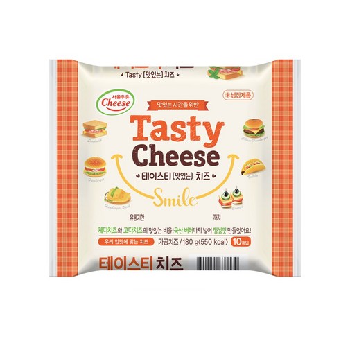 서울우유 테이스티 치즈 180g(10매) x 5개
