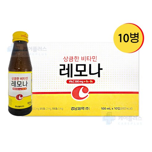 경남제약 상큼한 비타민C 레모나 드링크 음료 100mL X 10병 피로회복, 100ml, 10병