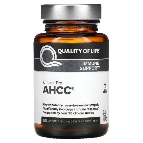 Quality of Life Labs AHCC RX 300mg 소프트젤 60정
