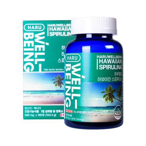 하루웰빙 하와이안 스피루리나 580 mg X 180정, 3개