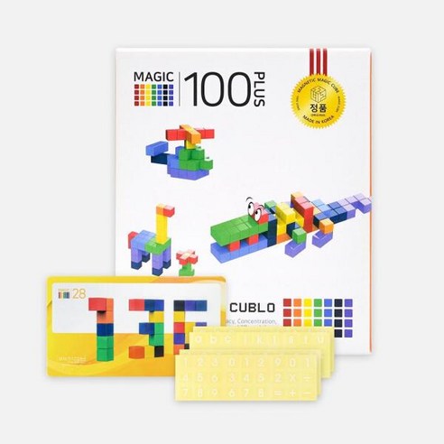 [매직큐브] 큐블로 국산 자석블럭 큐블로100 플러스 CL100PB, 상세 설명 참조, 1개