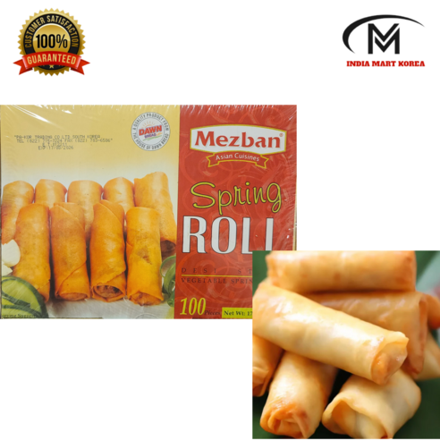 MEZBAN SPRING ROLL VEGETABLE ROLL대왕 야채 만두 춘권 튀김 간식 안주 분식,(100p)1700G,1개, 1개, 1.7kg
