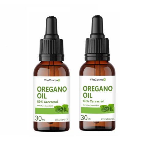 VitaCosmoX 천연 오레가노 오일 30ml 100% 원액 카바크롤 Carvacrol 80% 함유