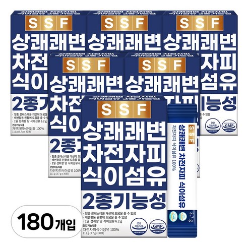 순수식품 상쾌한 쾌변 차전자피 식이섬유 100% 6박스(180포) 분말 가루 장운동 건강기능식품