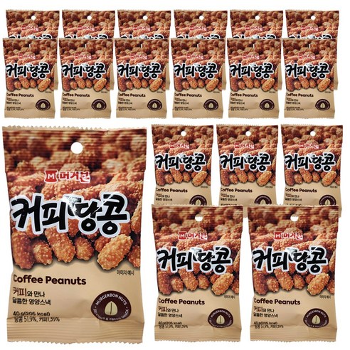 머거본 커피 땅콩, 40g, 18개