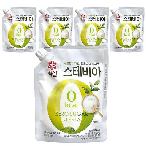 백설 스테비아, 400g, 5개