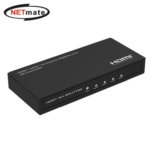 강원전자 넷메이트 NM-PTP14 4K 60Hz HDMI 2.0 1:4 분배기