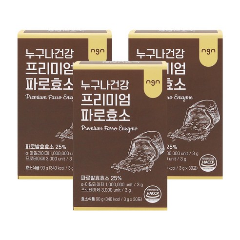 누구나건강 프리미엄 파로효소, 3개, 90g