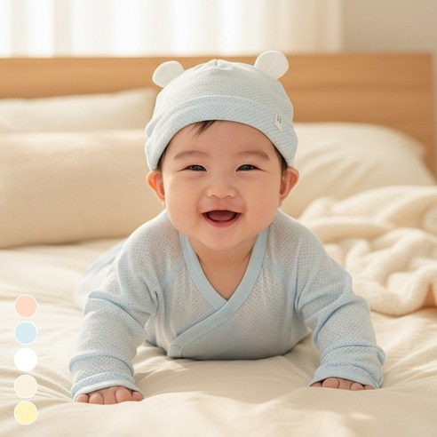 출산백일선물 신생아 아기 3종 필수 세트 배냇가운