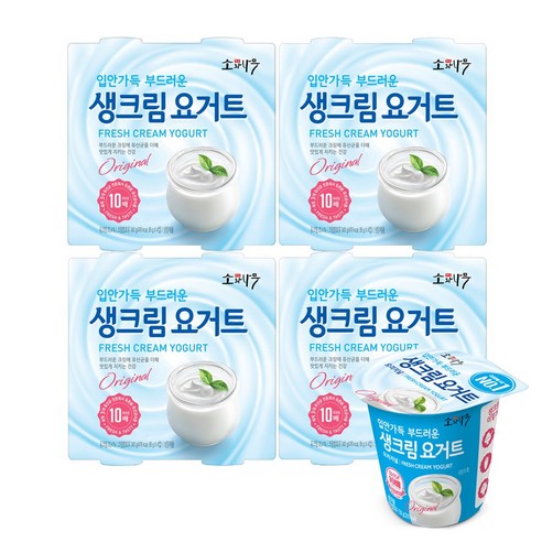 동원 소와나무 생크림요거트 150g 16개 (4입번들 4개)