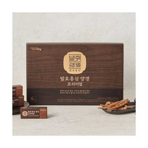 한국야쿠르트 발휘 발효홍삼양갱 프리미엄 (40g X 15개) (쇼핑백동봉)