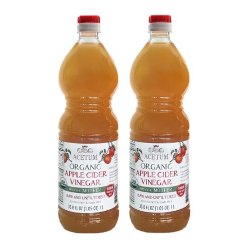 아세텀 유기농 애플사이더 식초, 1L, 2개