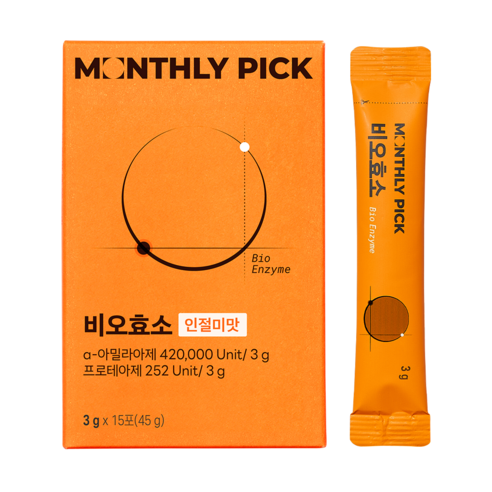 먼슬리픽 고소한 곡물 발효 비오효소, 4개, 15회분